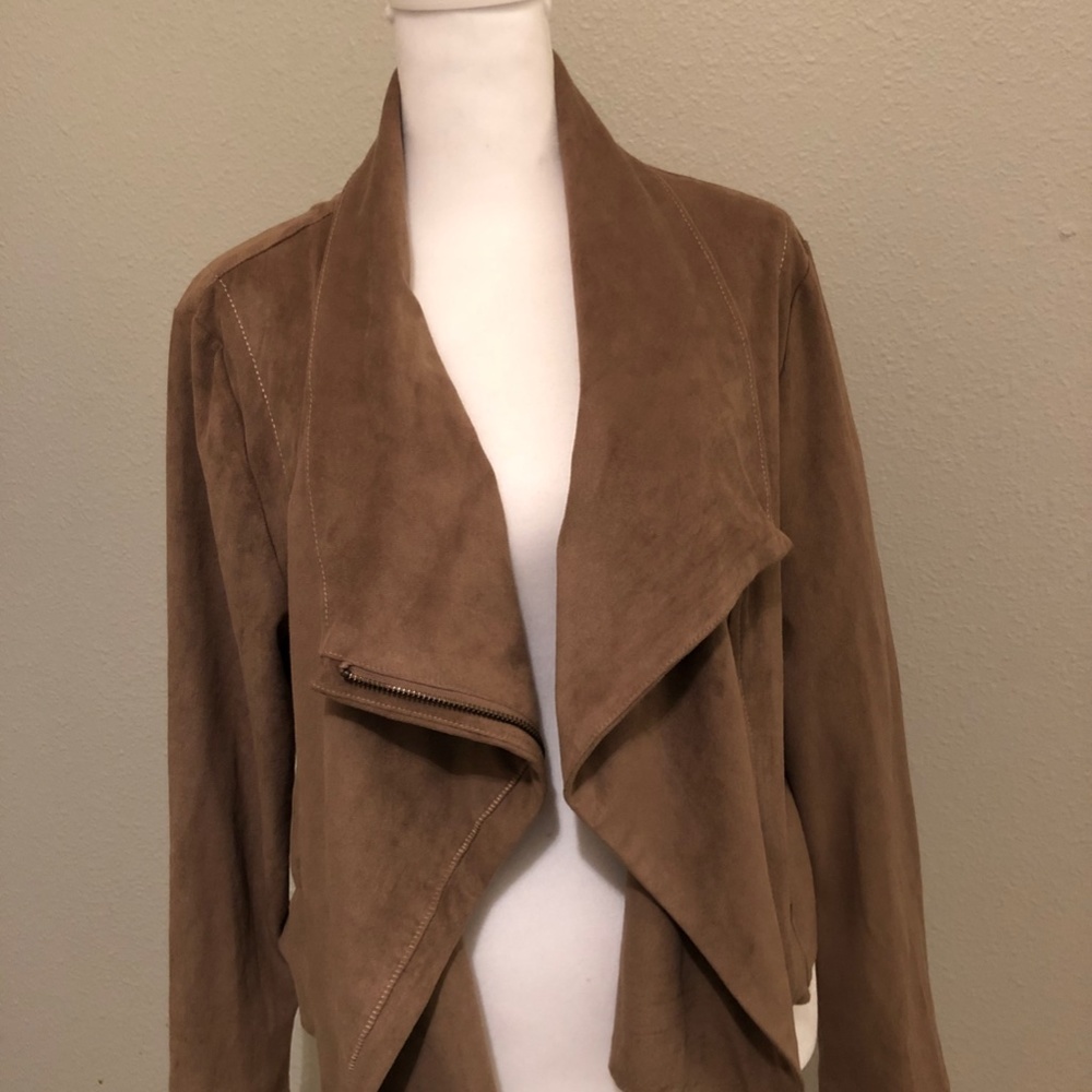Brown Suede Jacket With Pockets - image 2